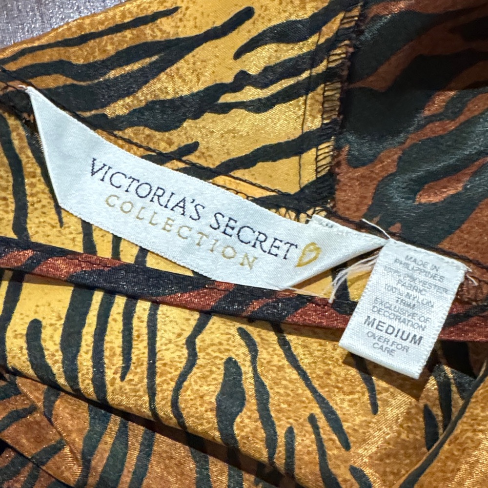 Vintage Victoria's Secret Collection Tiger Pattern Lace Slip Dress - Picture 4 of 5